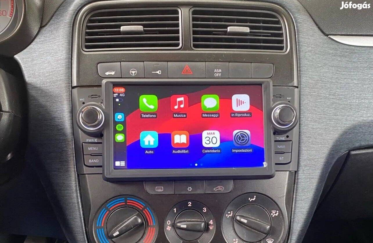 Fiat Punto Linea 2Din Rádió Android Multimédia Carplay Navigáció Hifi