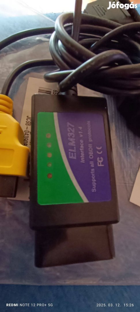Fiat, ALFA, Lancia hibakódolvasó USB OBD2 V1.4