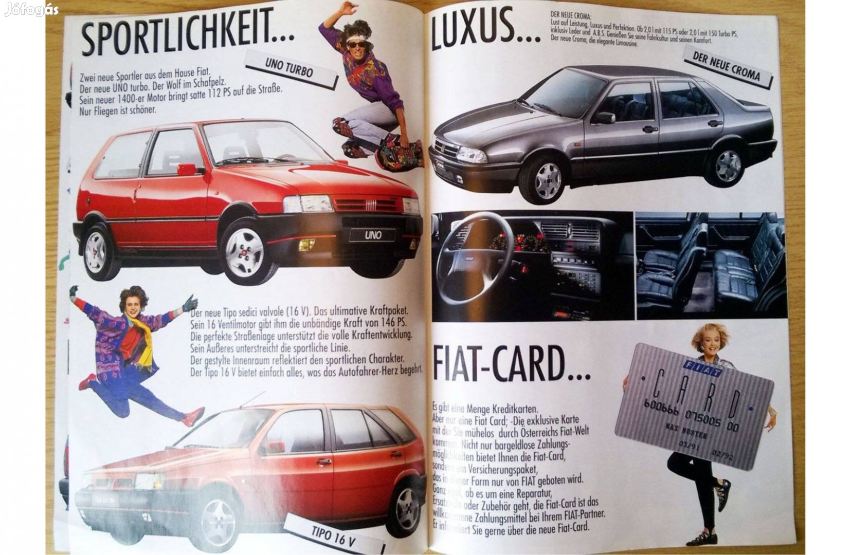 Fiat modellkínálat prospektus 1991-ből