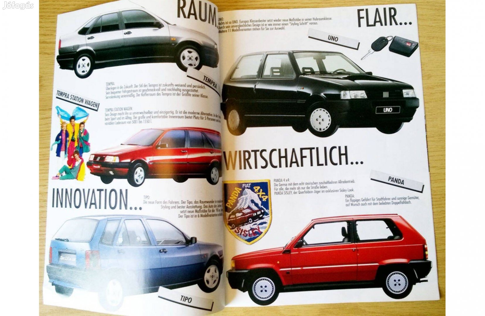 Fiat modellkínálat prospektus 1991-ből