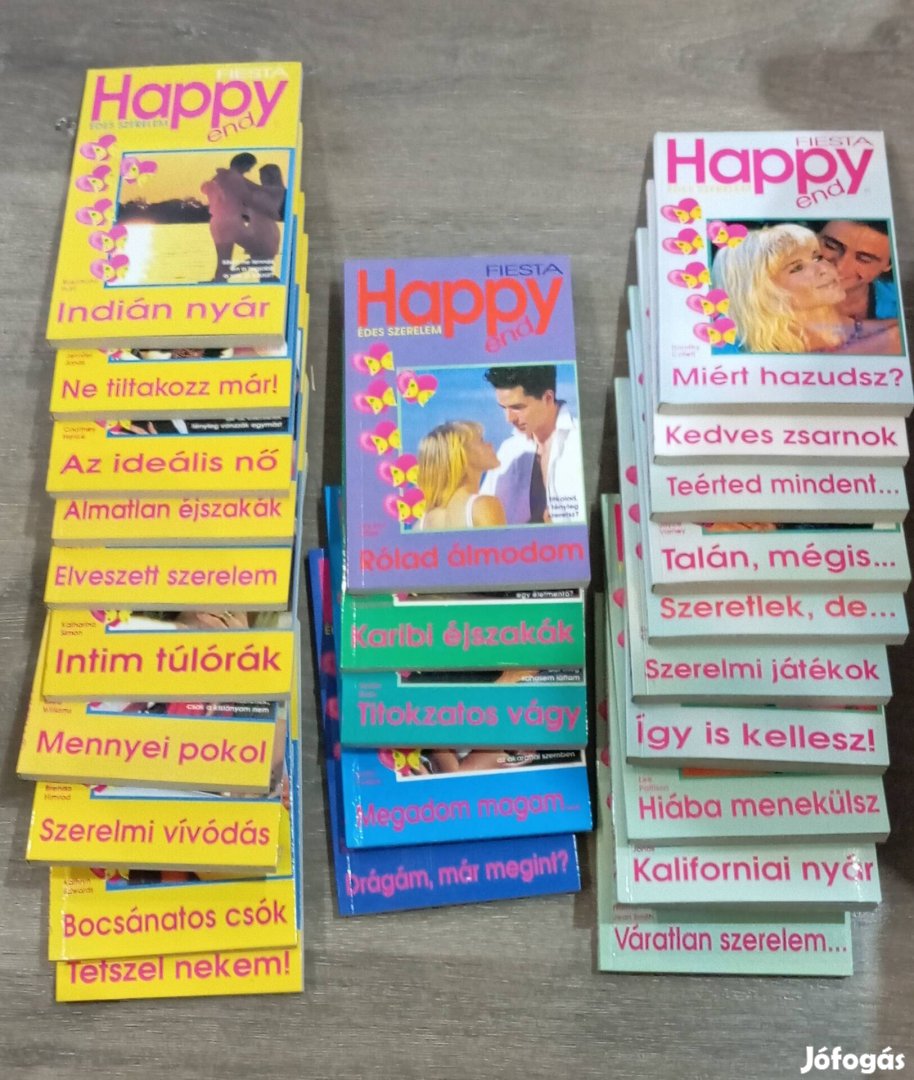 Fiesta Happy end romantikus könyvek, 25 db