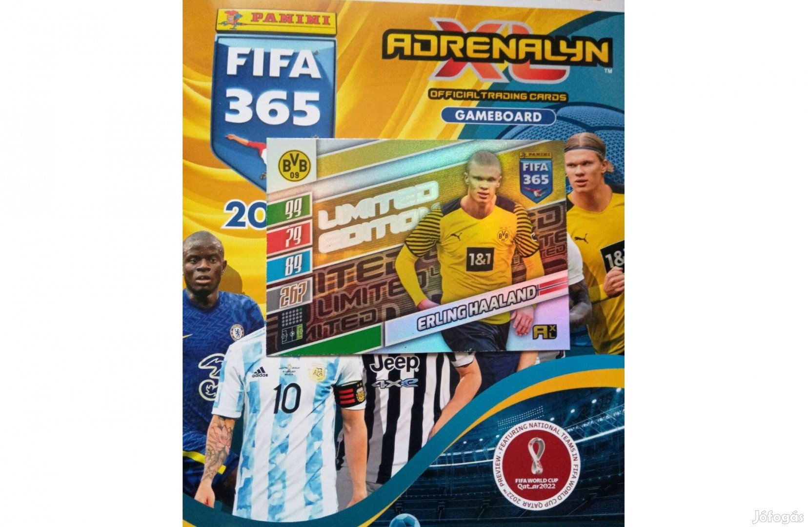 Fifa 365 2022 Adrenalyn Haaland XXL Limited focis kártya