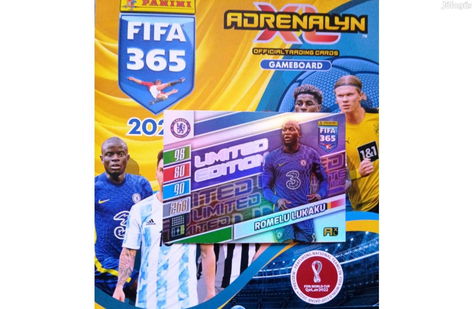 Fifa 365 2022 Adrenalyn Update Lukaku XXL Limited focis kártya