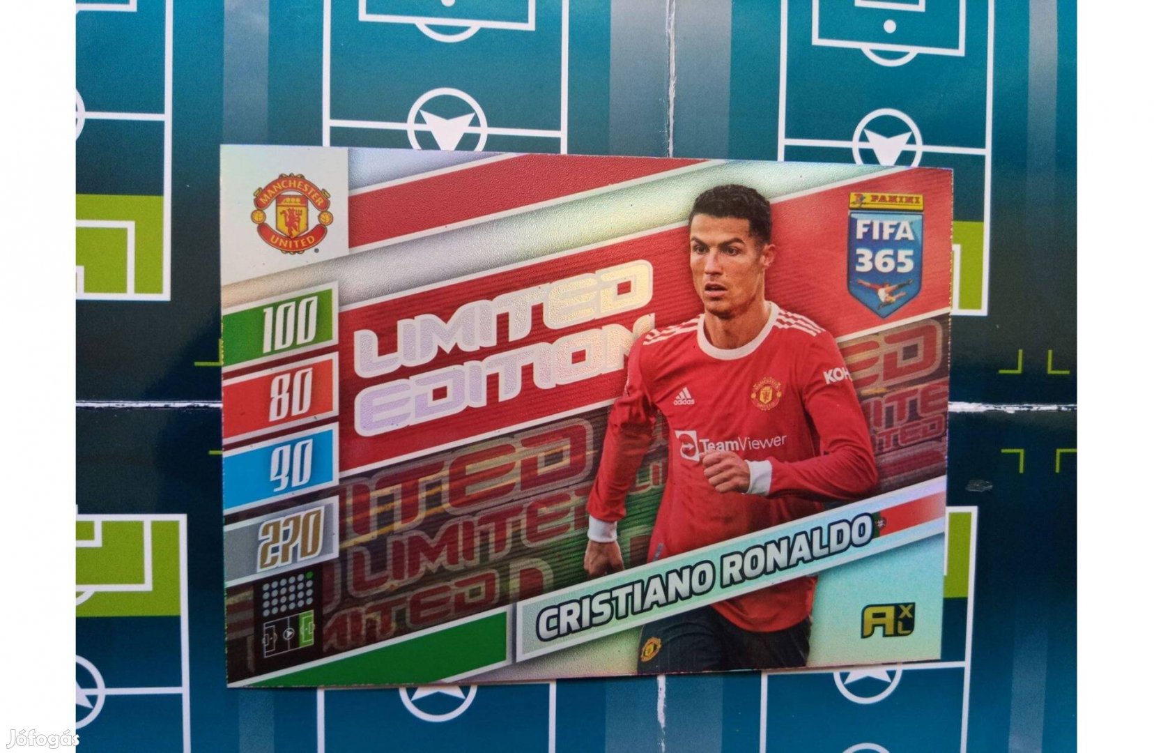 Fifa 365 2022 Adrenalyn Update Ronaldo XXL Limited focis kártya