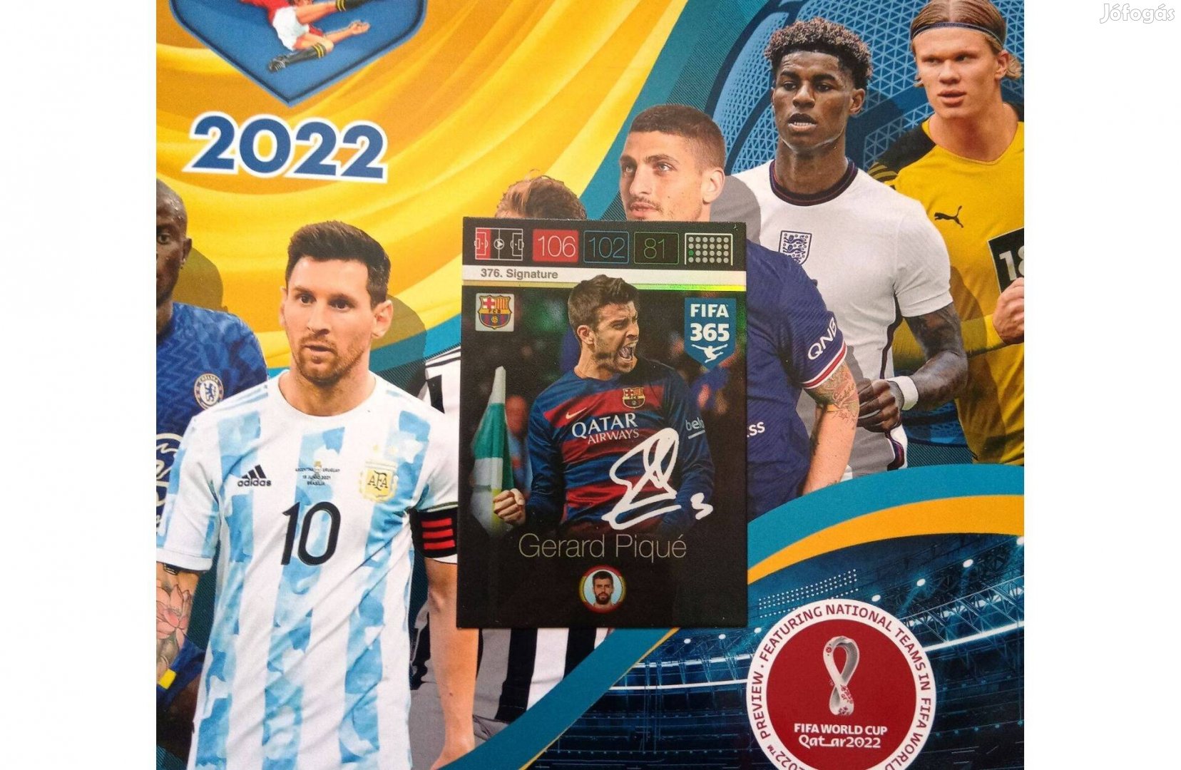 Fifa 365 Adrenalyn Gerard Piqué Signature focis kártya