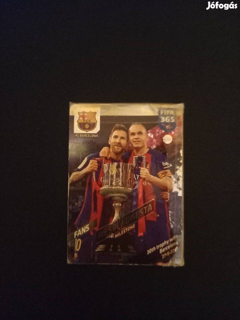 Fifa 365 Messi/Inesta Milestone kártya sérült látszik a fotón is