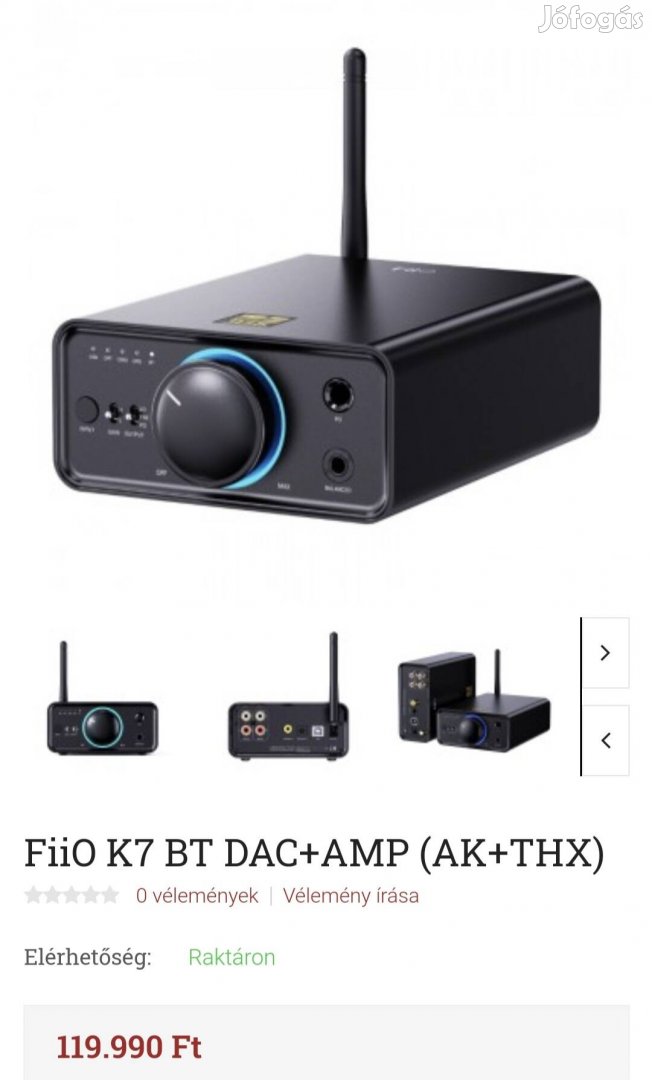 Fiio K7 BT DAC+AMP (AK+THX) fejhallgató erősítő