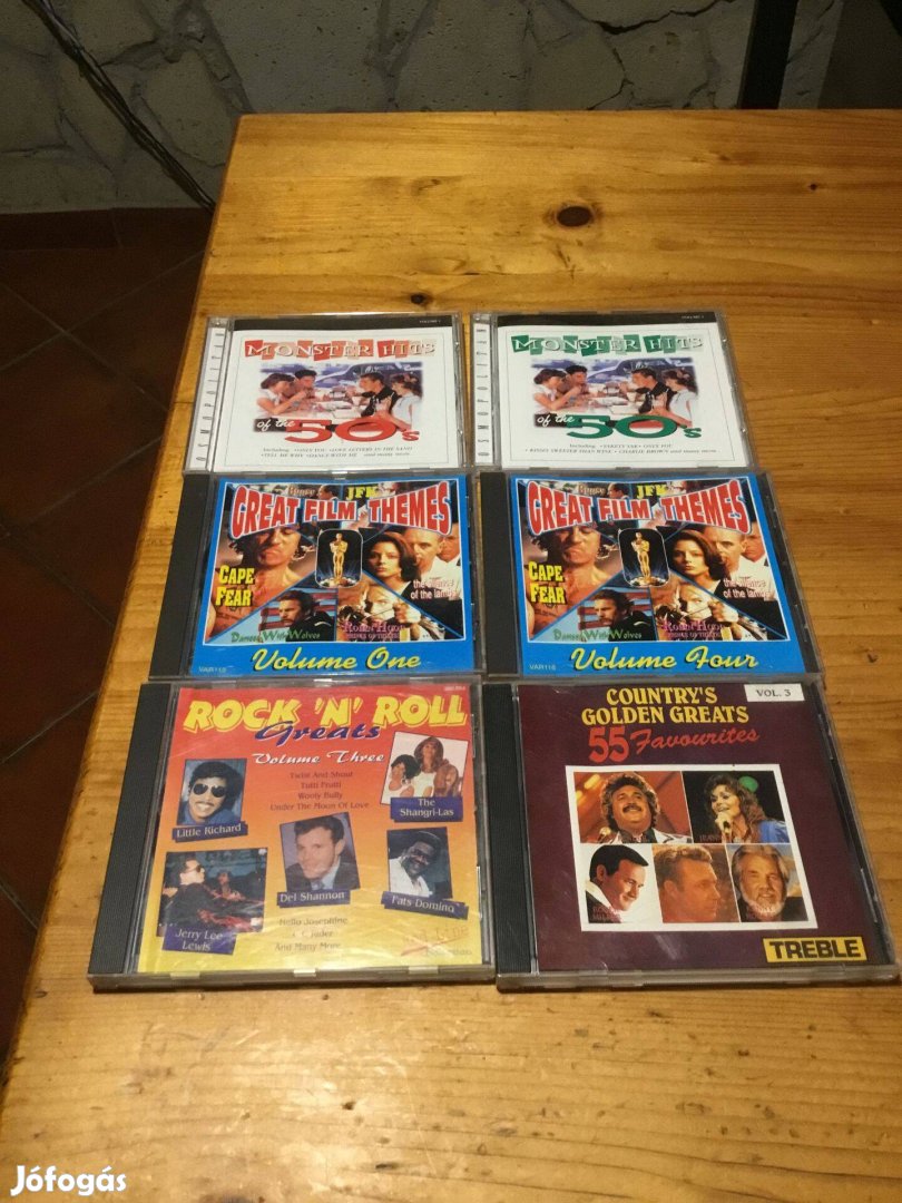 Filmzene, rock, country - CD - 8 db, jó állapotú