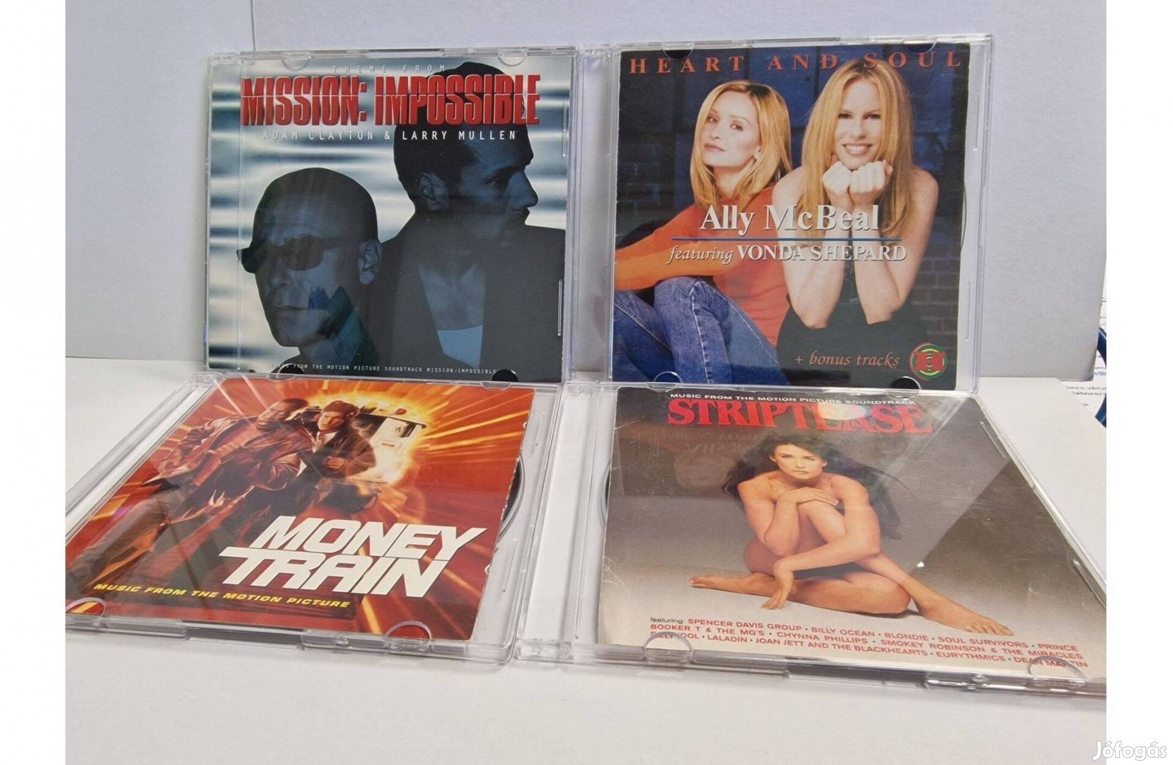 Filmzenei eredeti, karcmentes CD-k eladók 1.500 FT/db áron
