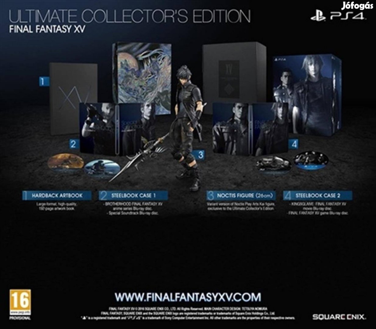 Final Fantasy XV - Ultimate Ed Wnoctis Figure, Book & Steelbooks (4 Di