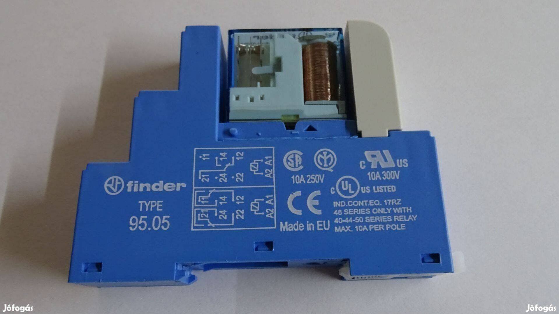 Finder Relé+foglalat+dióda modul