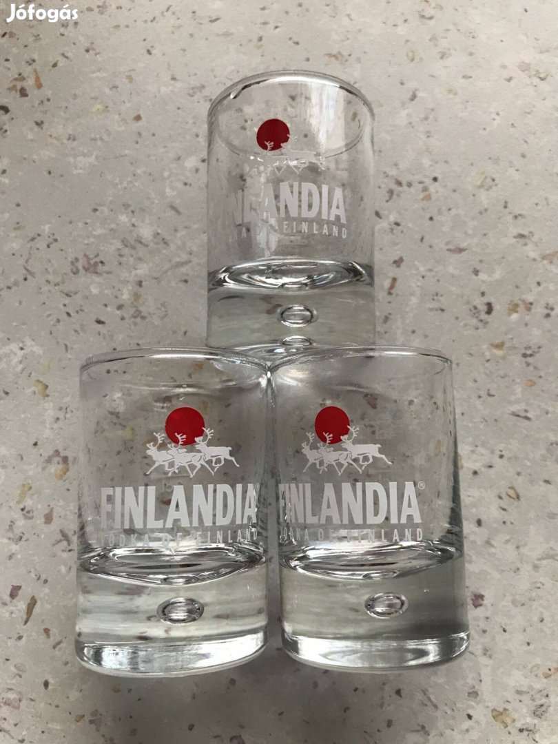 Finlandia vodkás pohár 3 db