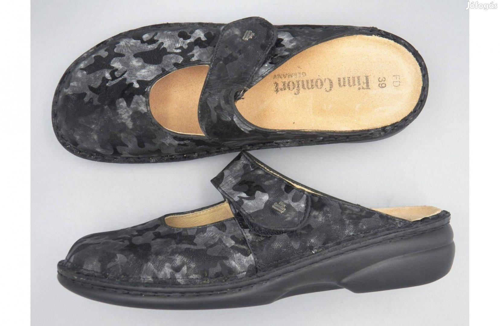 Finn Comfort kívül-belül bőr papucs, 39 -es