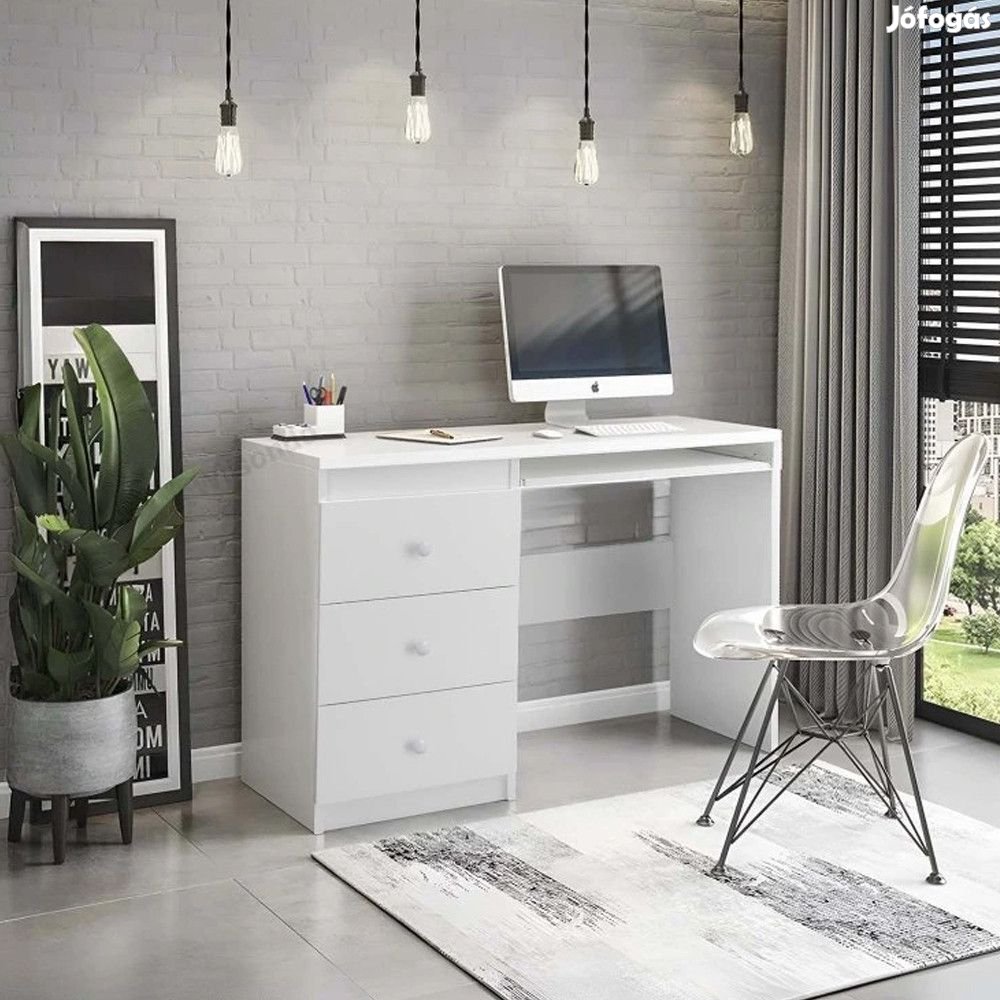 Fiókos íróasztal 97x50x76cm fehér FUR1352-1