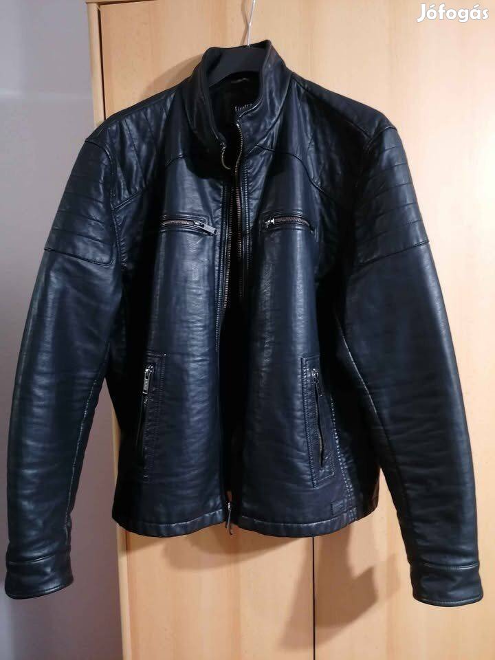 Firetrap fekete tavaszi börkabát