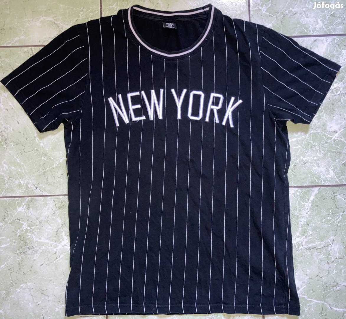 Fishbone - New York M pamut csíkozott nyári póló 