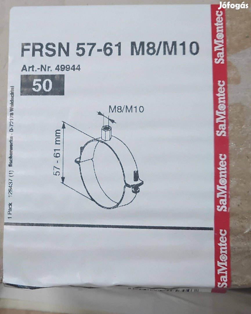 Fisher Csőtartó bilincs Frsn 57-61 M8/M10