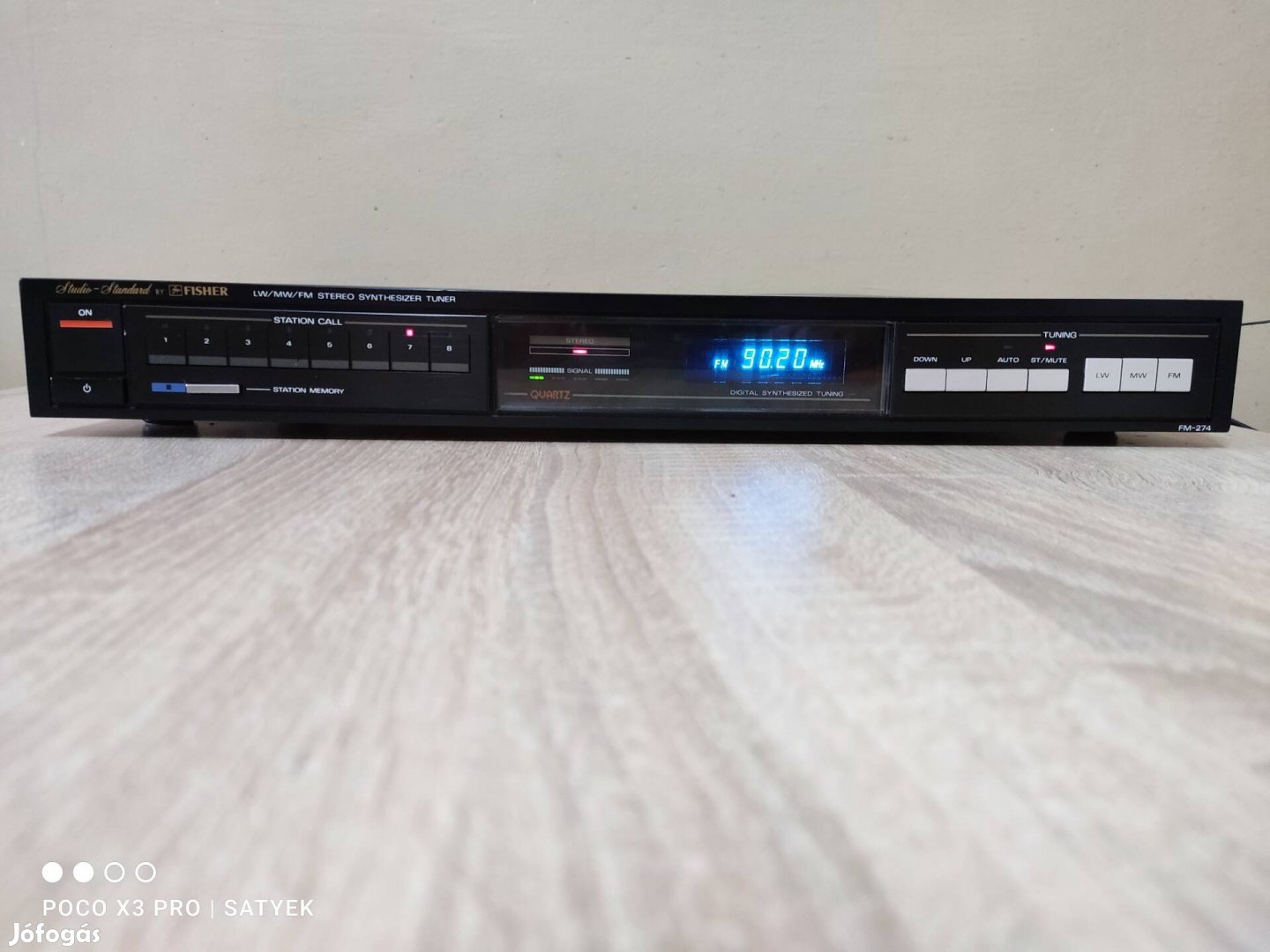 Fisher FM-274 hifi lw, mw, fm rádió tuner deck 