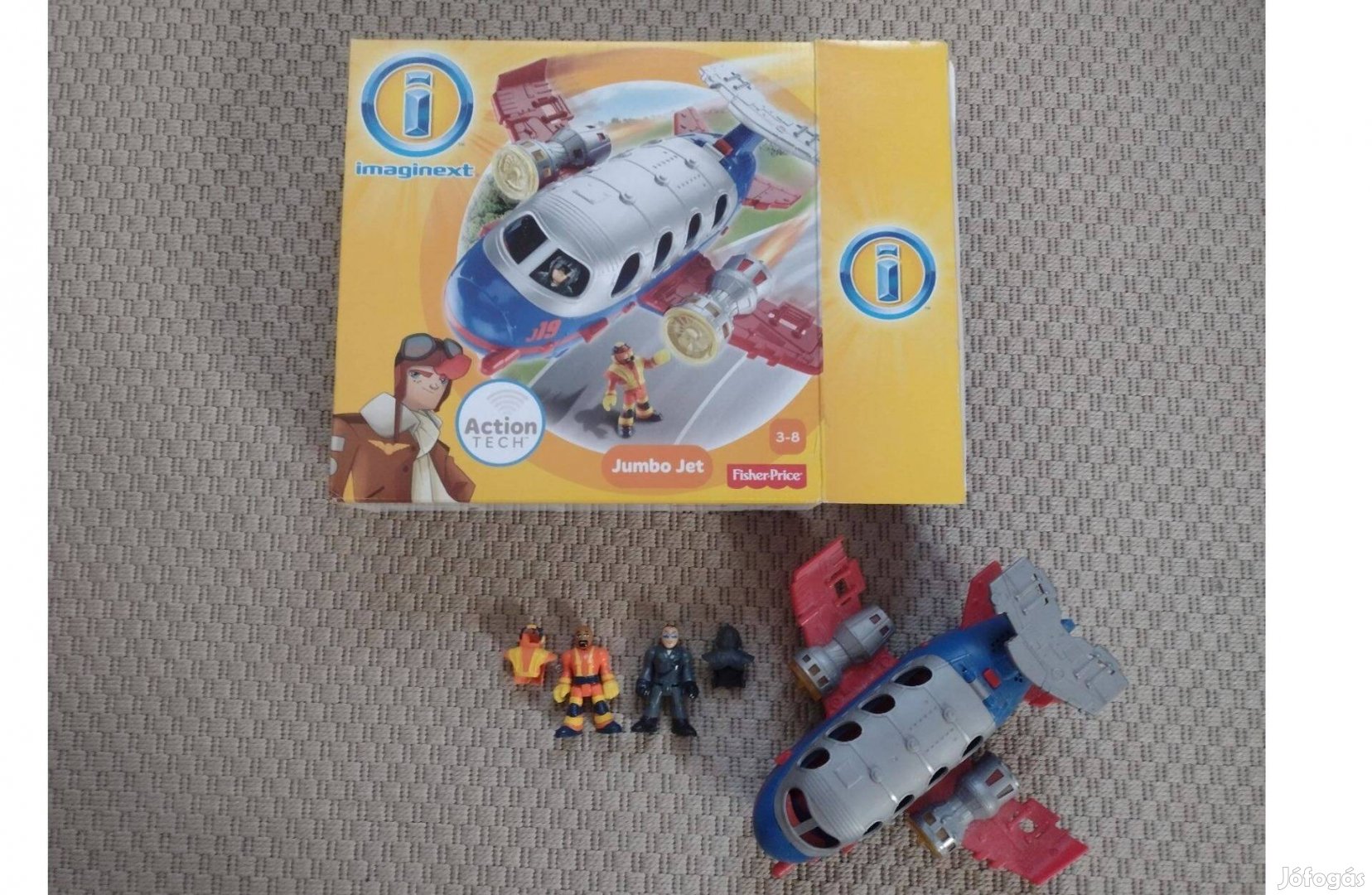 Fisher Price Imaginext Jumbo Jet 2 figurával, beszél, világít, hangot