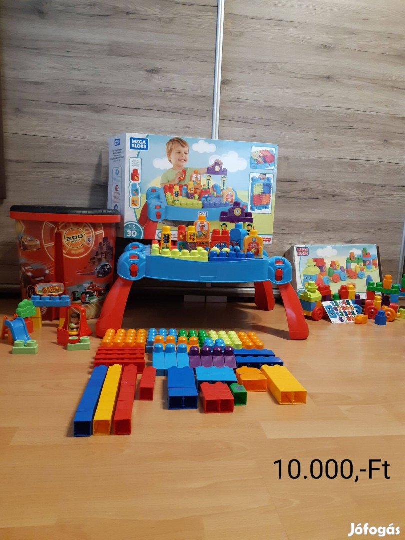 Fisher Price Mega Bloks asztal vonat építőkocka csomag