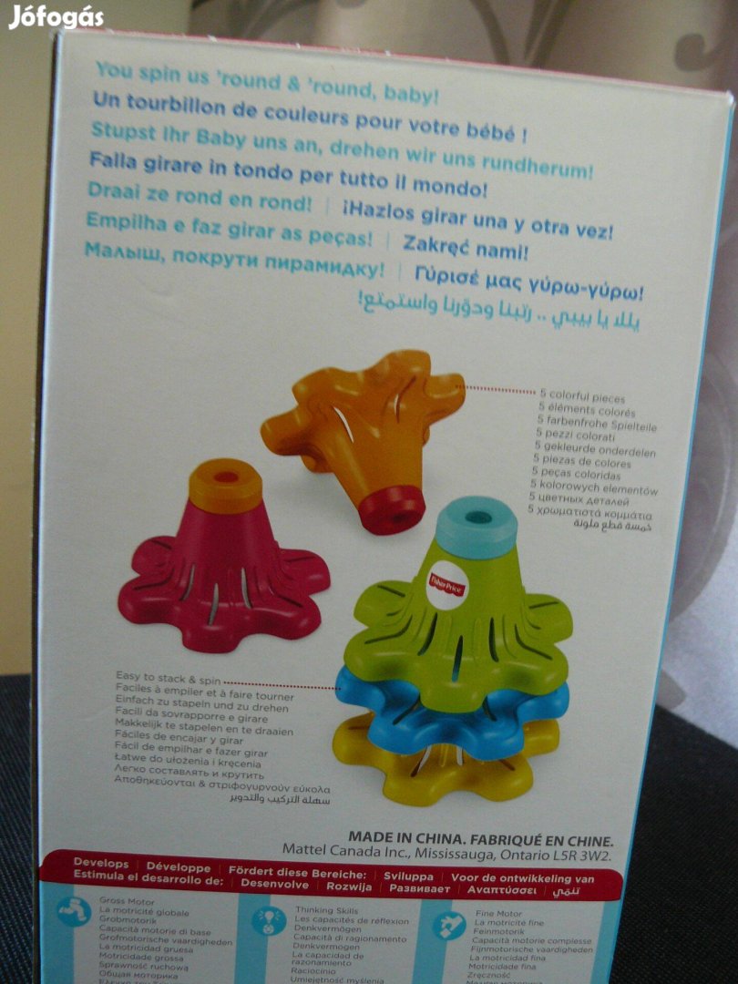 Fisher-Price Pörgő-forgó színes kúpok Új