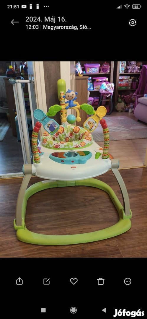 Fisher Price  foglalkoztató ugráló  áron alul eladó 