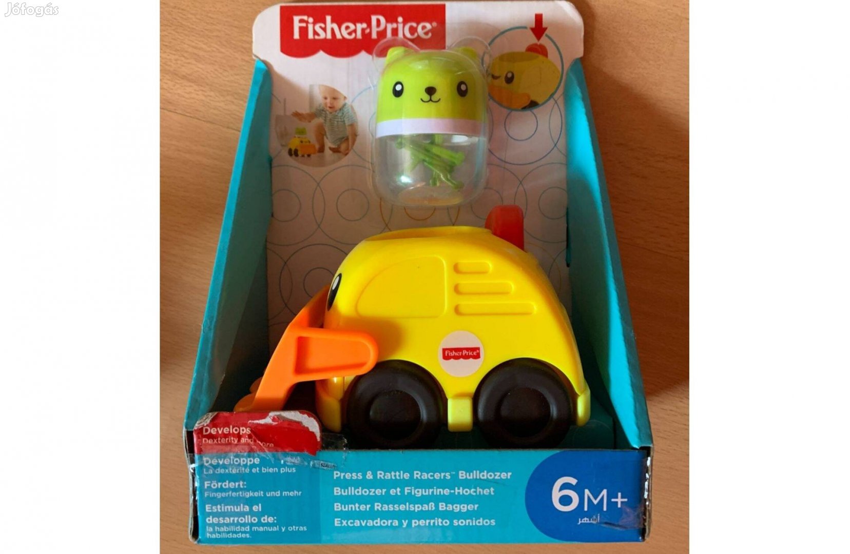 Fisher Price csörgős jármű Buldózer