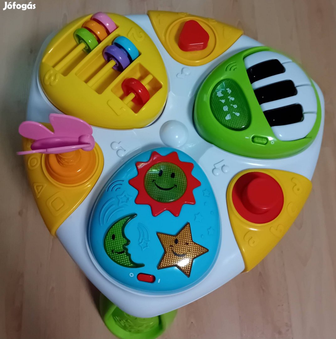 Fisher Price formabedobálós zenélő csiga, gyerek ülöke, kismotor