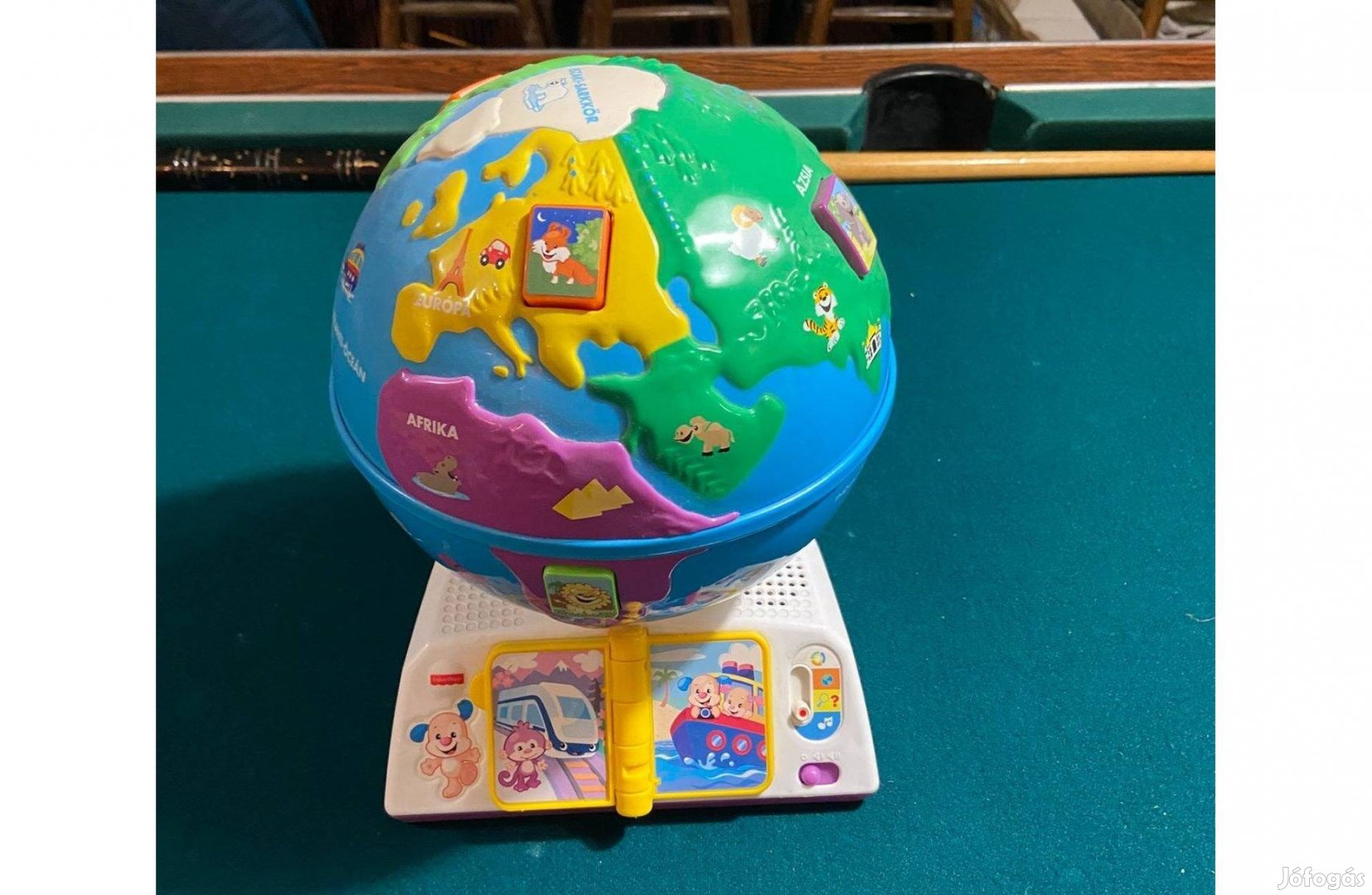 Fisher Price zenélő, éneklő interaktív földgömb újszerű 6000 ft