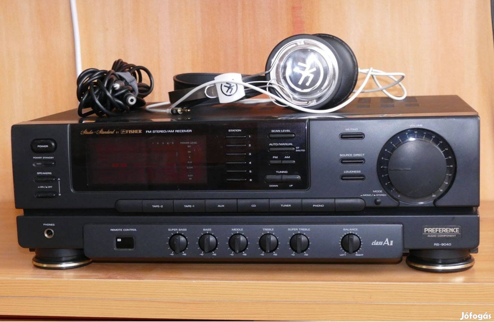 Fisher RS-9040 2 x 80 watt, 5 eq, fejhallgatóval és kábellel