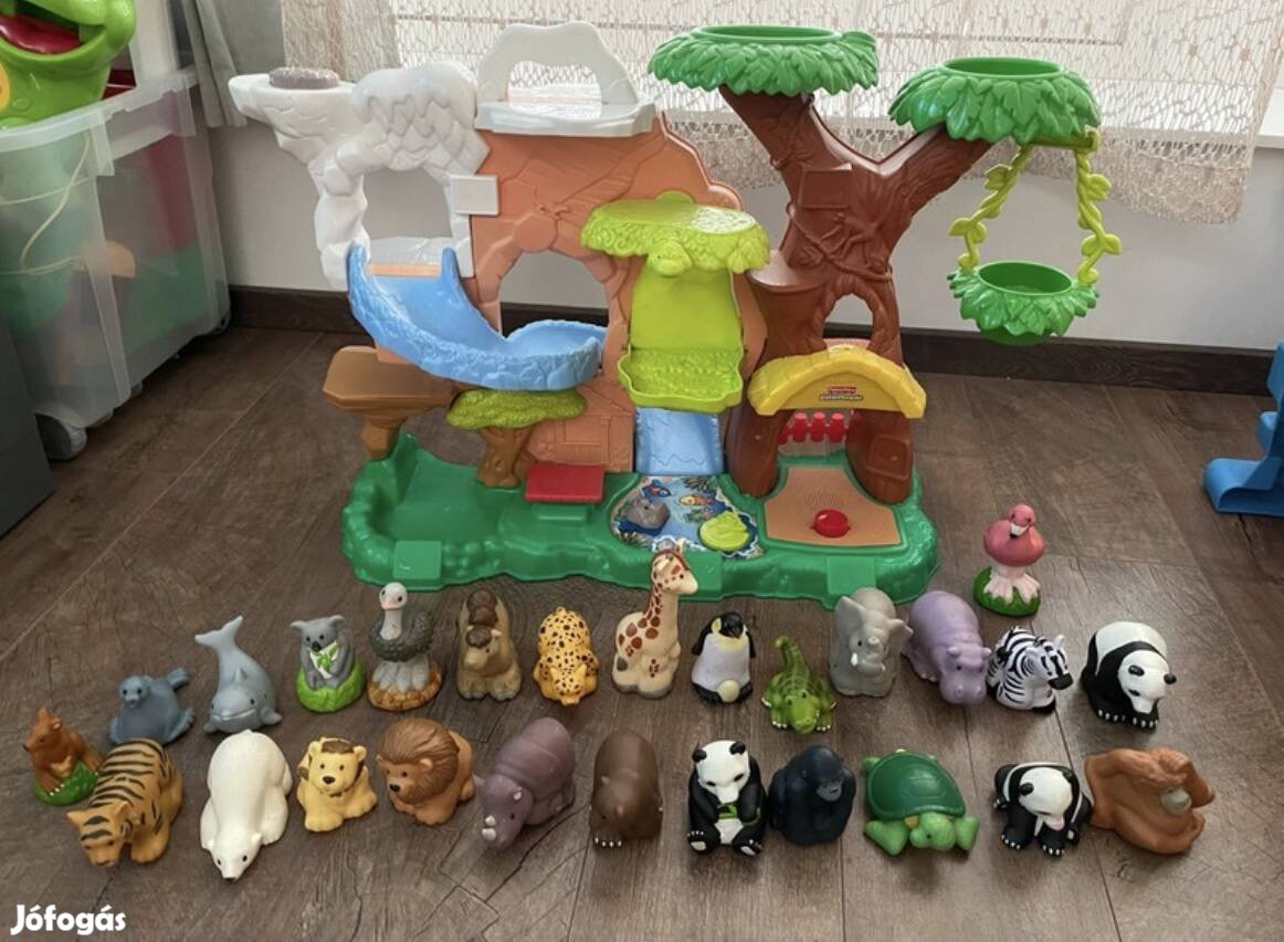 Fisherprice Littlepeople Zoo hangutánzó állatkert + 25db állattal