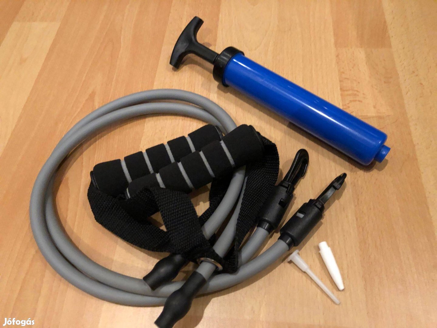 Fitness gumiszalag gumikötél gumipánt 2db + pumpa vadonatúj
