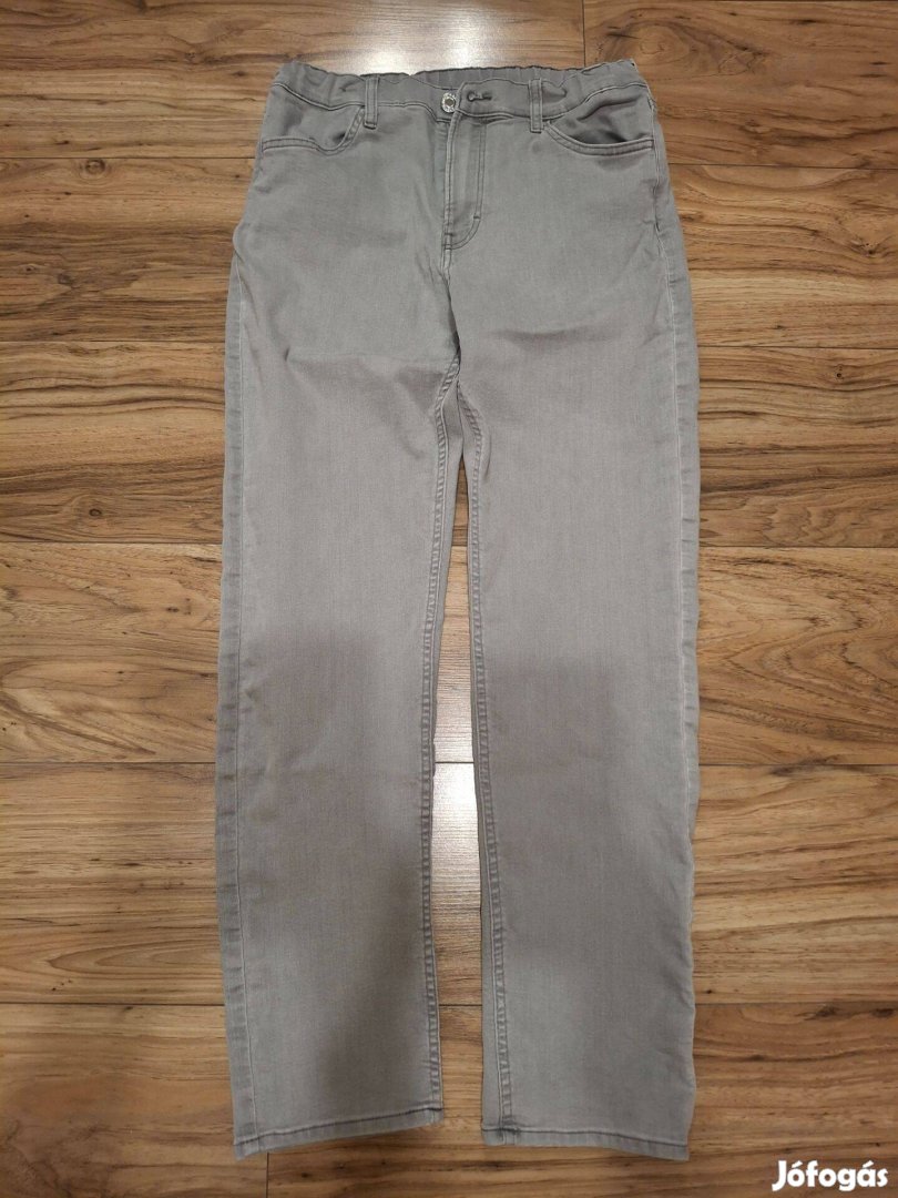 Fiú 170-es szürke slim fit farmer