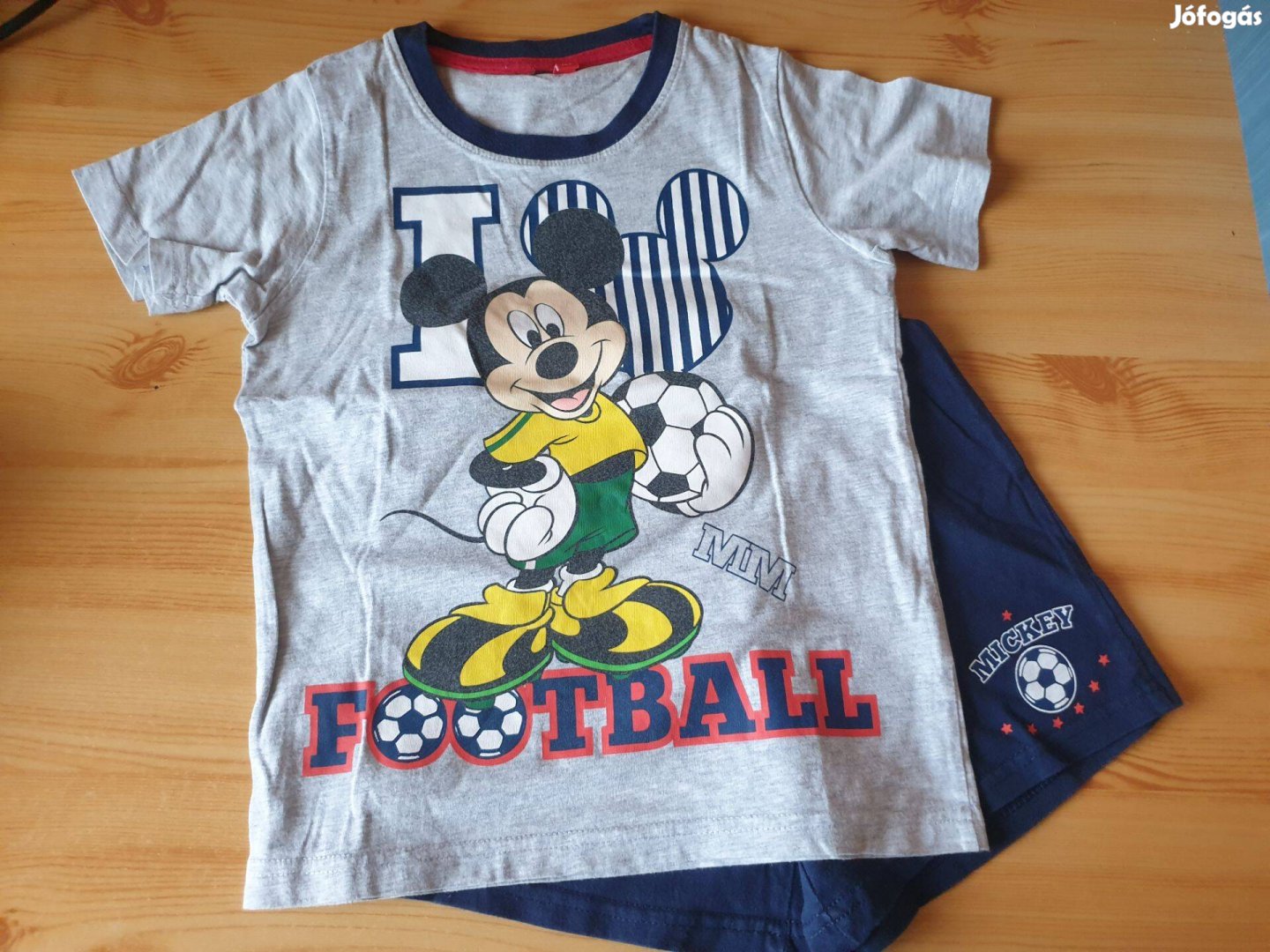 Fiú Mickey egeres nyári rövid pizsama 116 -os méretben