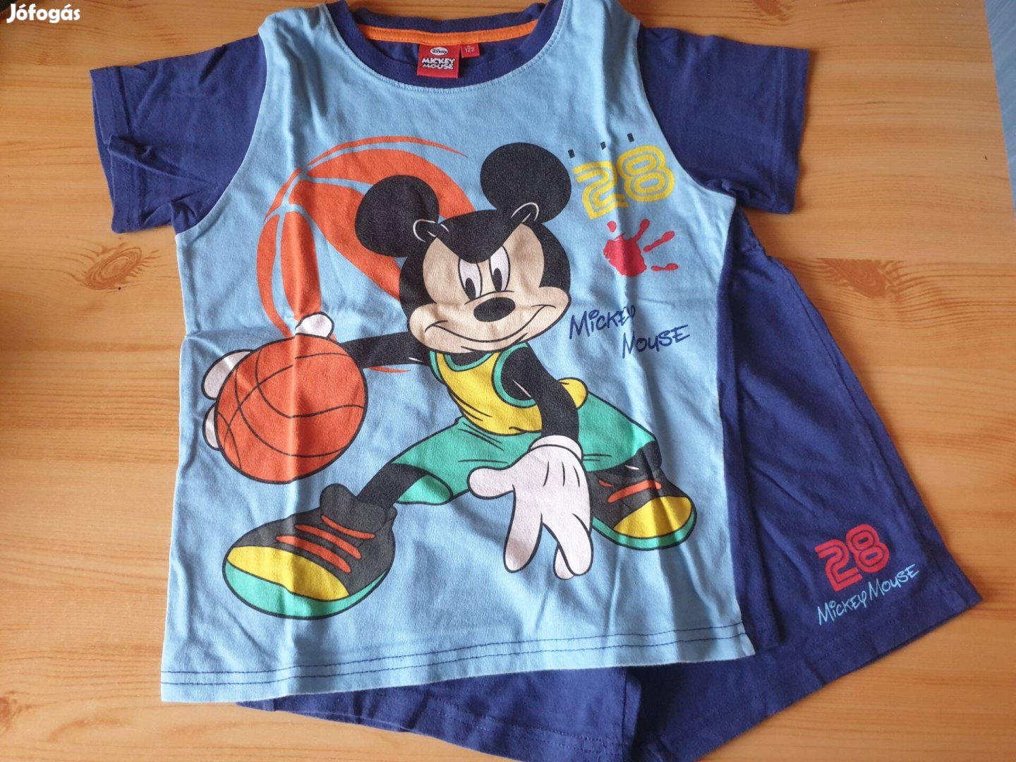Fiú Mickey egeres nyári rövid pizsama 116 -os méretben