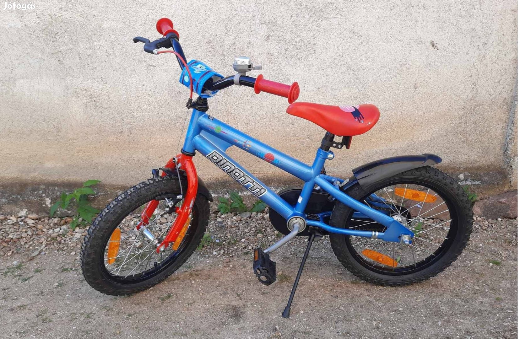 Fiú, kék színű 16" BMX kerékpár jó állapotban eladó