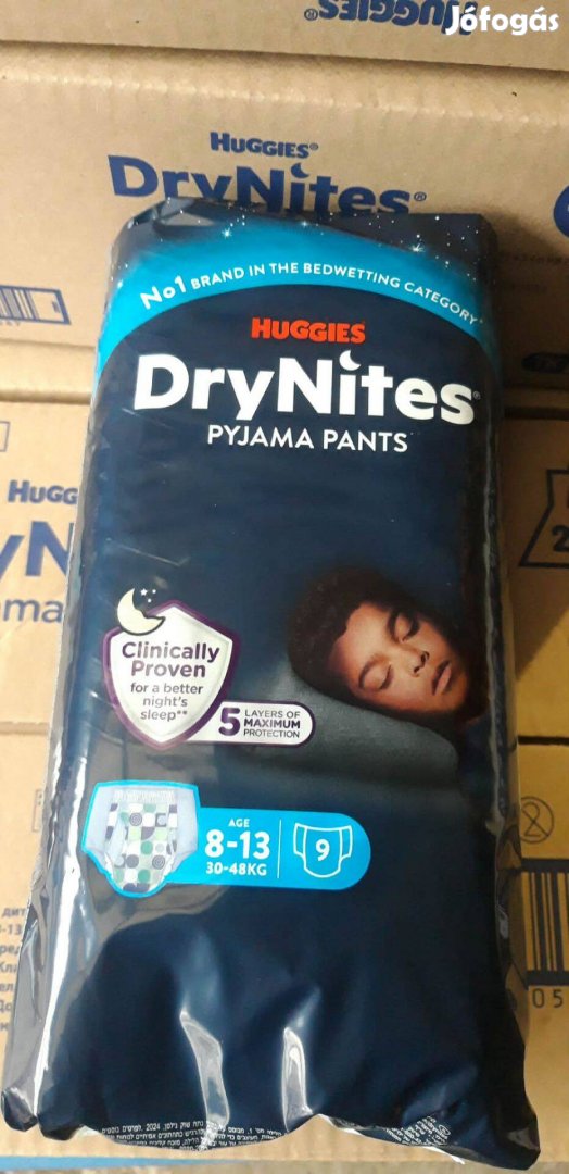 Fiú éjszakai bugyipelenka 8-13 évesnek eladó. 1 csomag 9