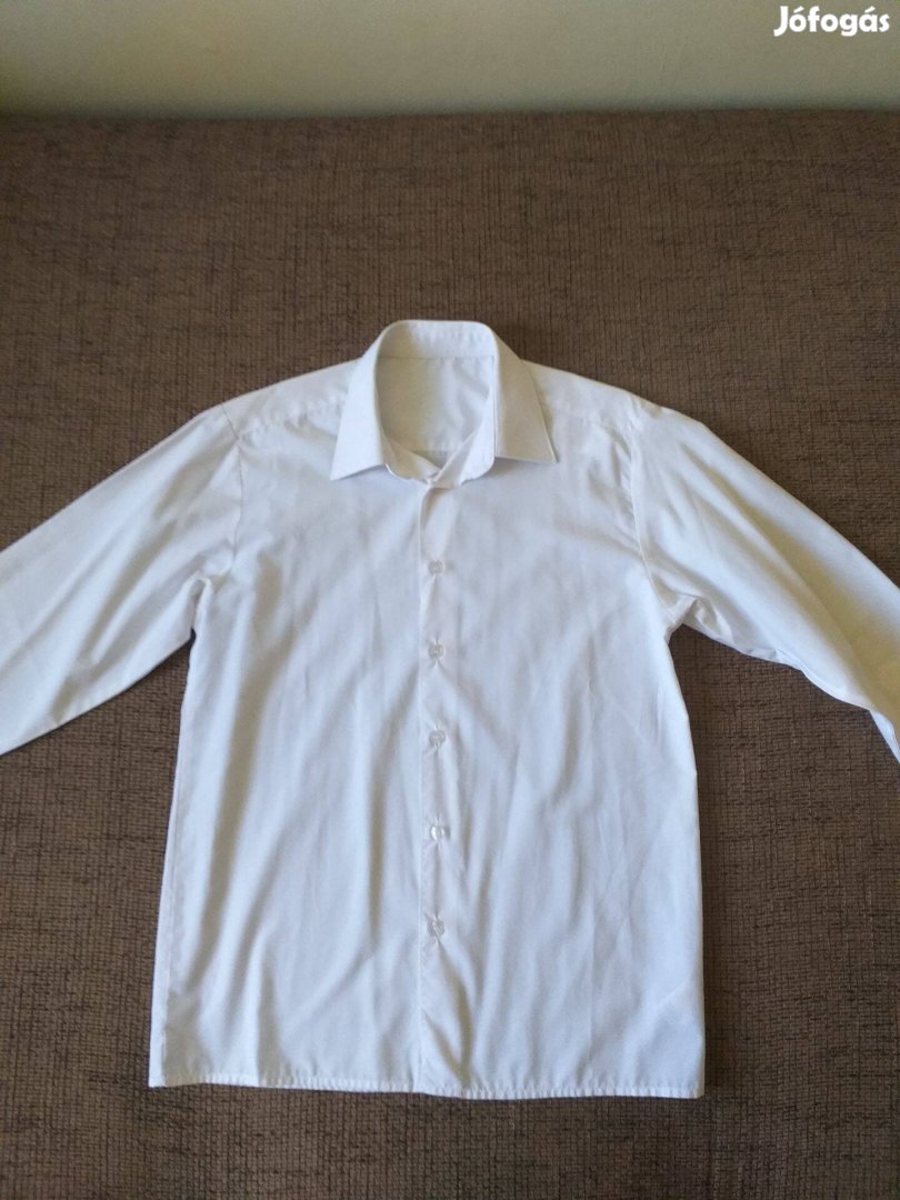 Fiú fehér hosszúujjú alkalmi ing 152