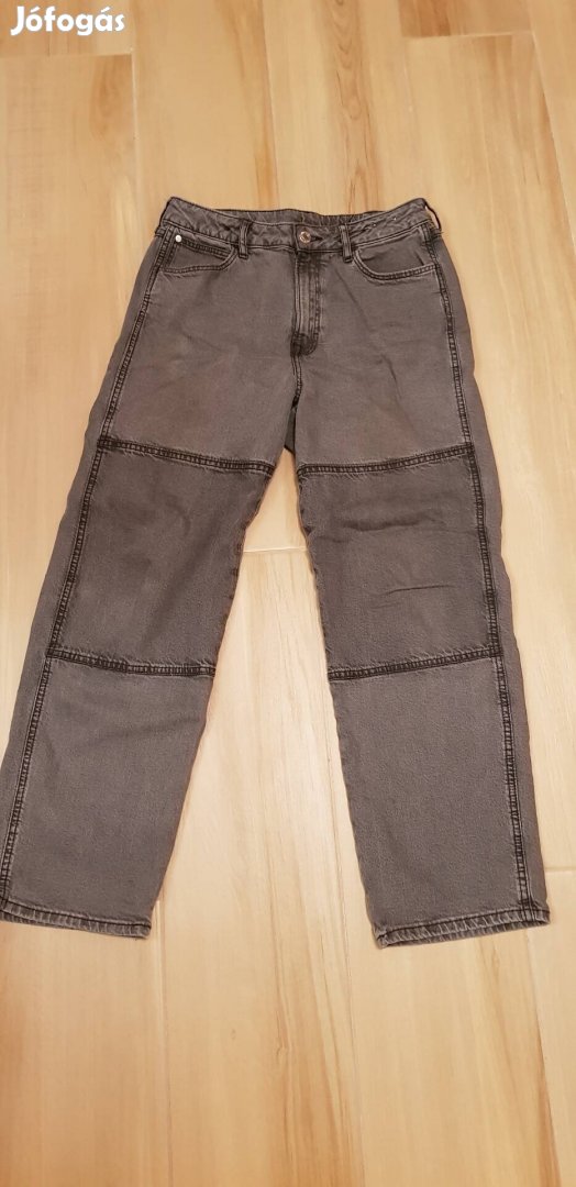 Fiú férfi H&M szürke baggy bőszárú farmer nadrág 158 164