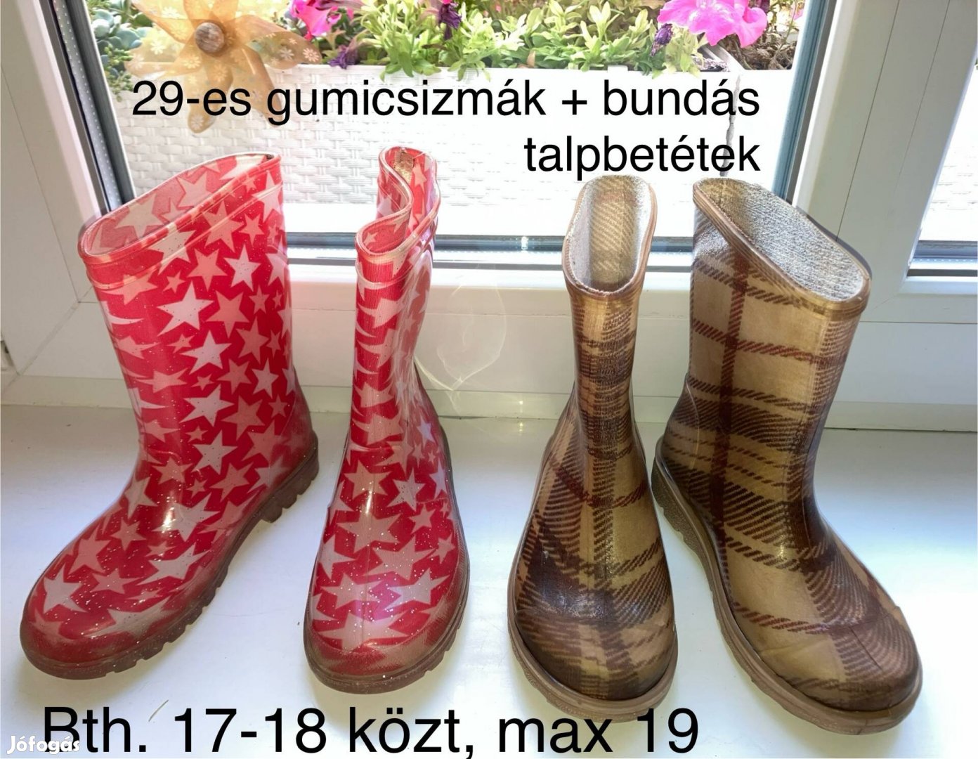 Fiú/lány gumicsizma 29 + ajándék bundás talpbetétek