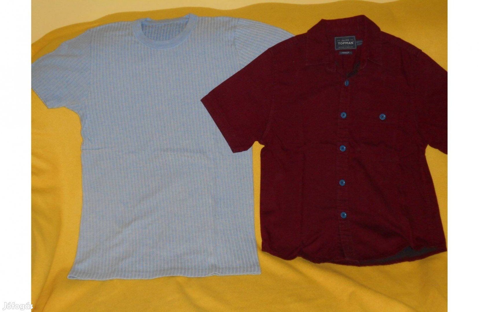 Fiú márkás póló, és sötét ing. 146-152, 10-12 év