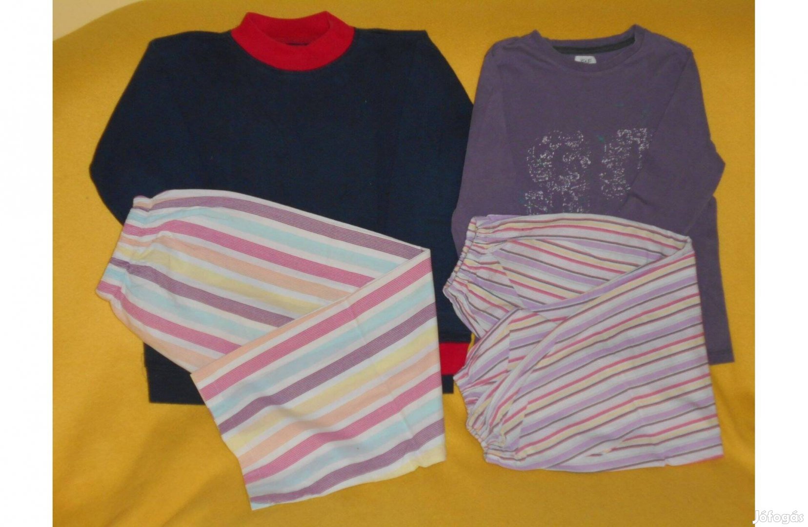 Fiú pizsama szett. Pamut felső, újszerű nacik.7-10 év.