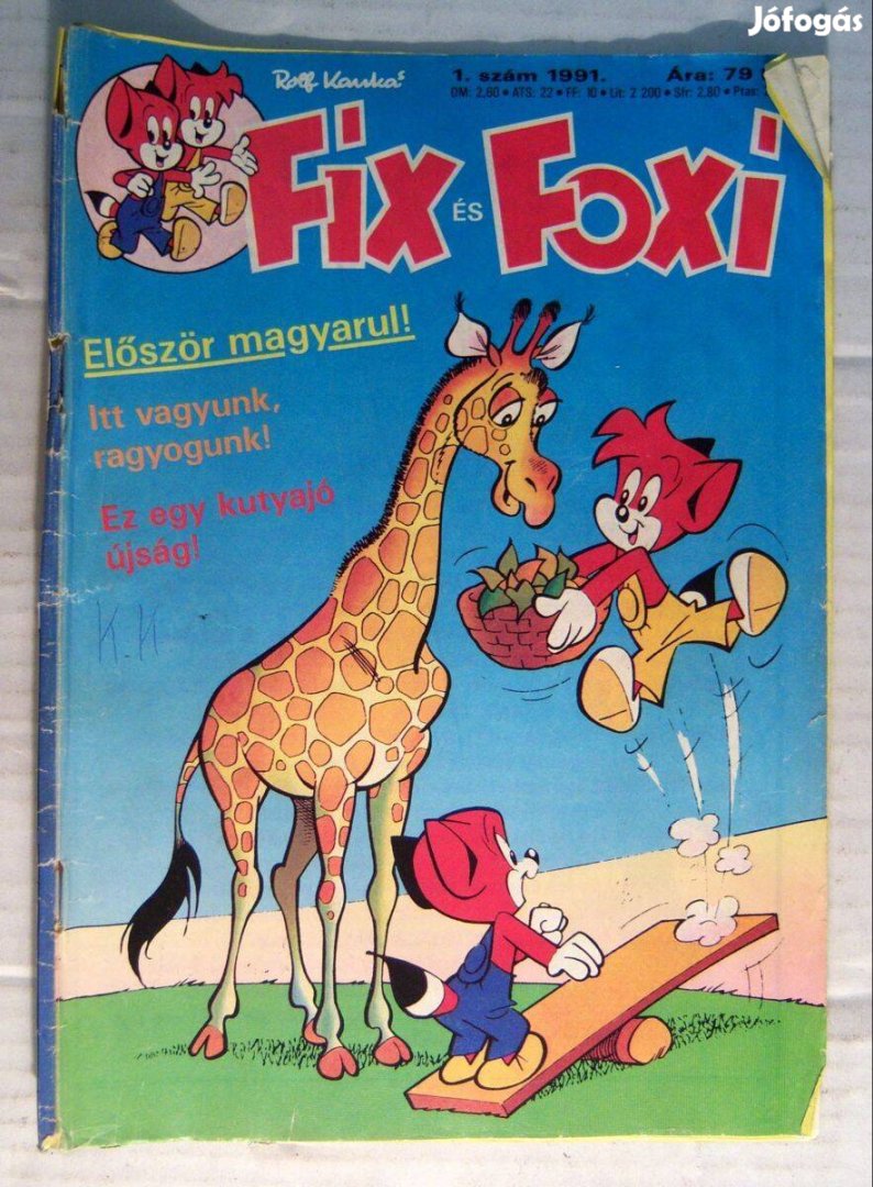 Fix és Foxi 1.szám 1991 (képregény magazin) viseltes