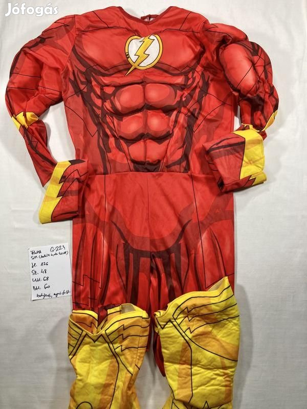 Flash jelmez, szuperhős jelmez, felnőtt jelmez G224