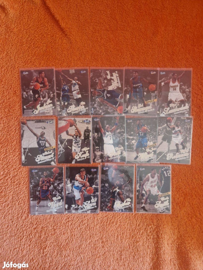 Fleer Ultra 1997-98 Gold kosaras kártyák 14db