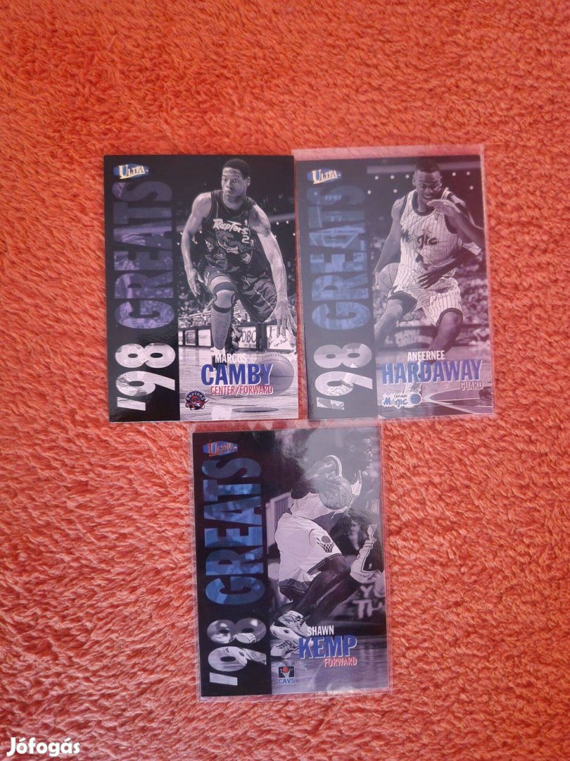 Fleer Ultra 1997-98 98 Greats kosaras kártyák 3db