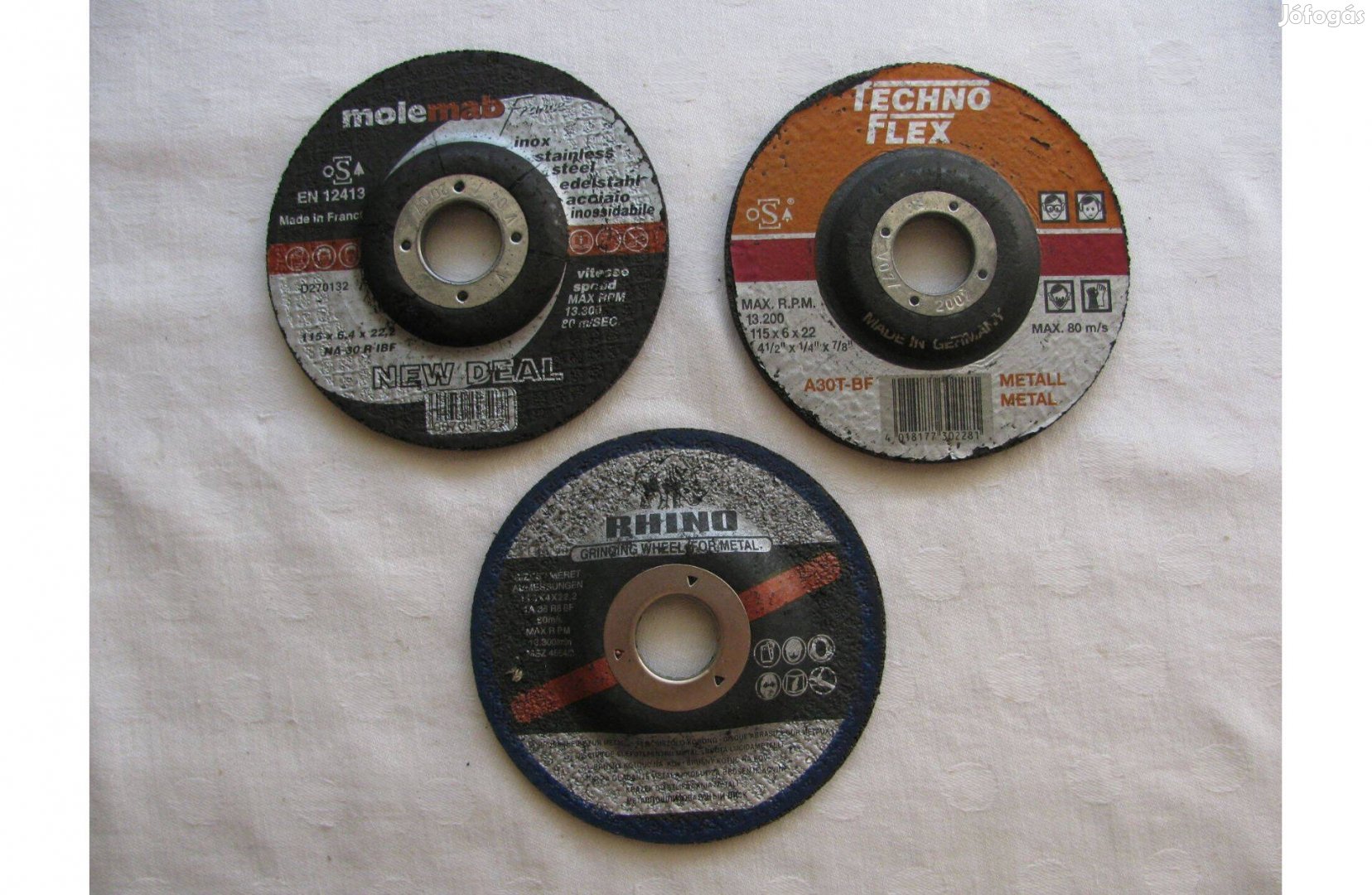 Flex korong , vágókorong ,3 db ,115 mm átmérőjű