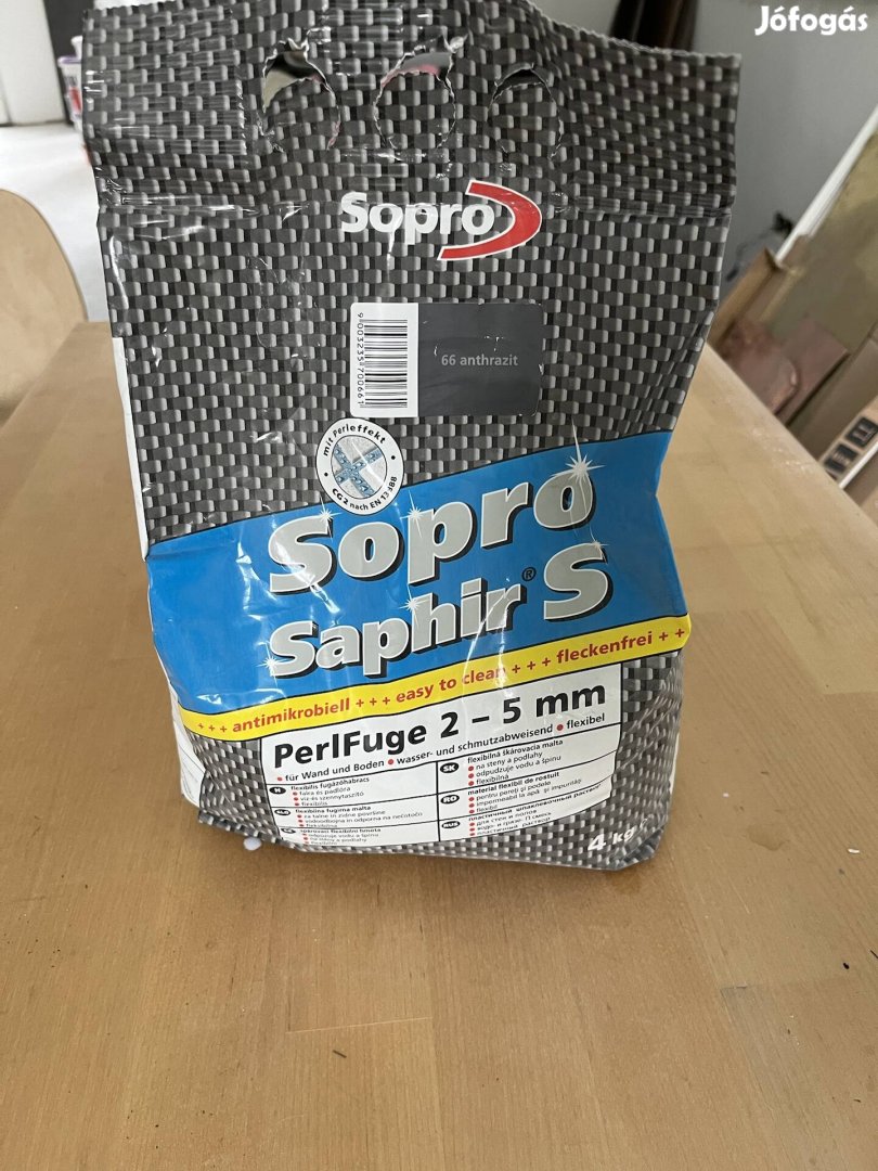 Flexibilis fúga, anthracit szürke 4kg Sopro Saphir S