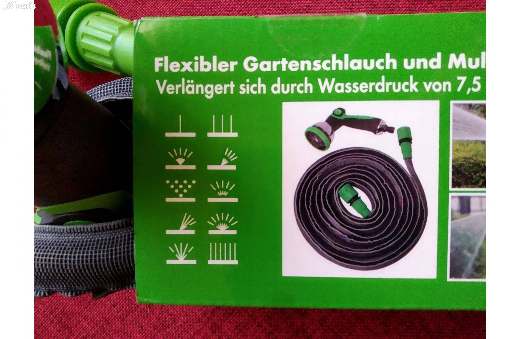Flexibilis locsoló öntöző tömlő 7-15 m