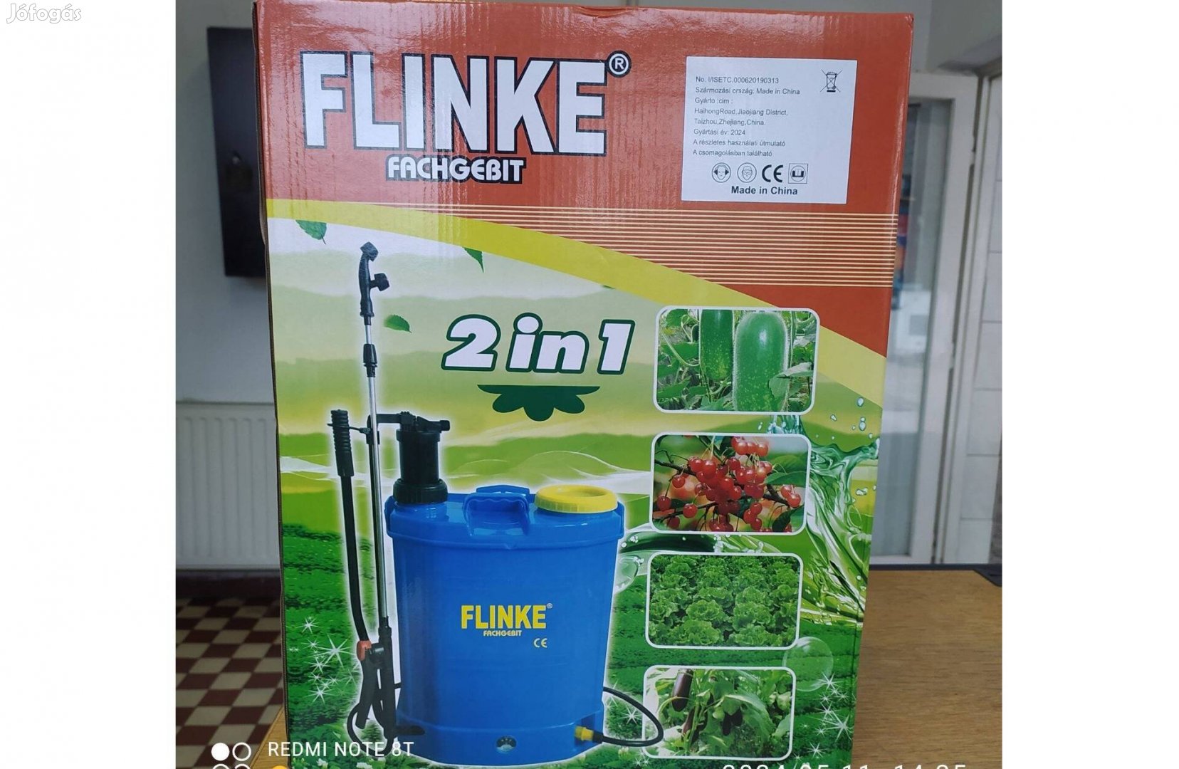 Flinke akkus háti permetező 16l